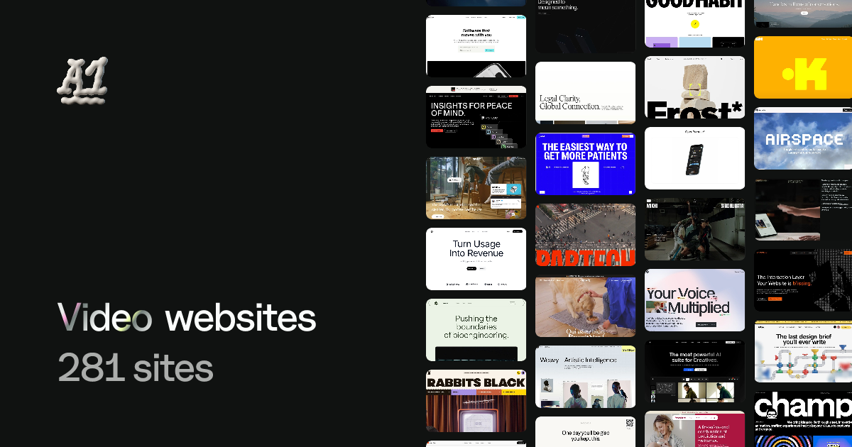 Video website design inspiration (189 examples) · A1 Gallery