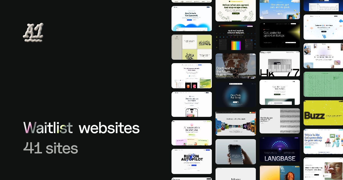 Waitlist website examples (31 designs) · A1 Gallery
